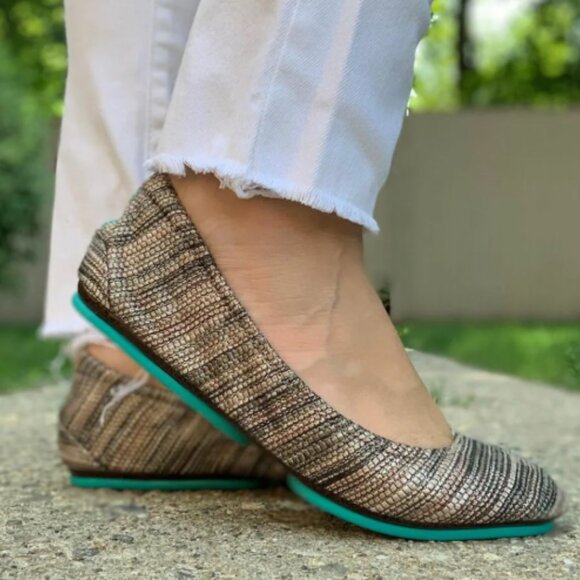 Tieks Mojave Ballet Flats Metallic Desert Neutral Size: 6 - Picture 1 of 11